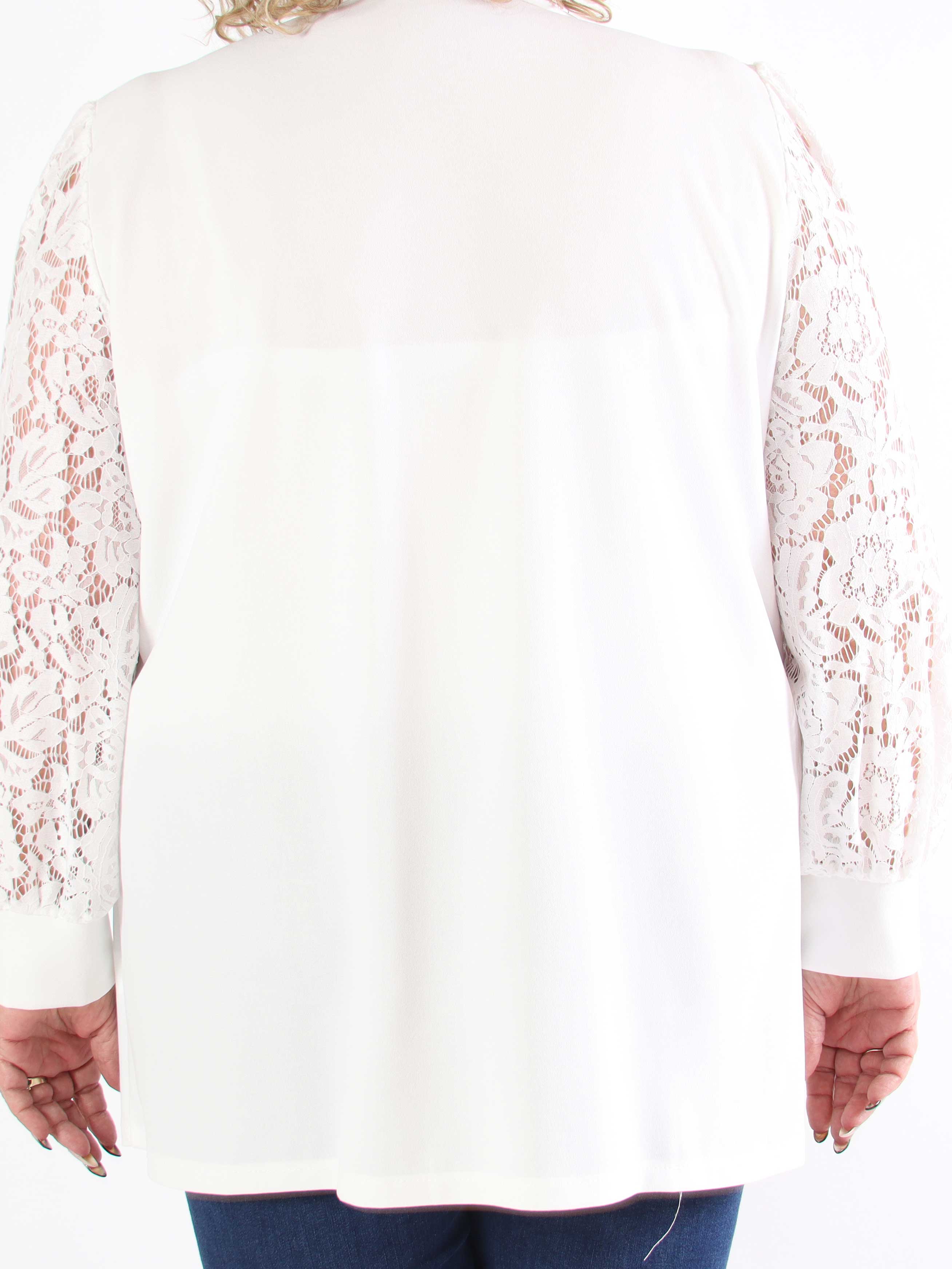 Kata Lace - Oversized blazer med blondeærmer